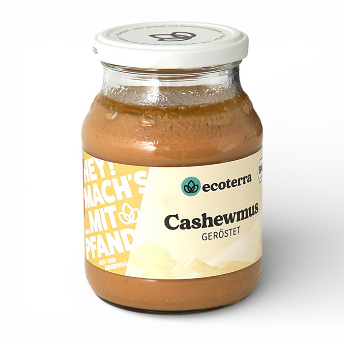 Bio Cashewmus geröstet, 100% Cashew, fair gehandelt - 500 g | inkl. 15ct Pfand