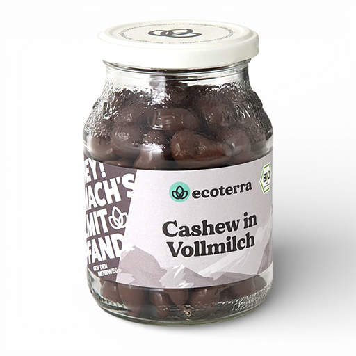 Bio Cashew in Vollmilchschokolade | Fair | 330 g | Inkl. 0,15€ Pfand