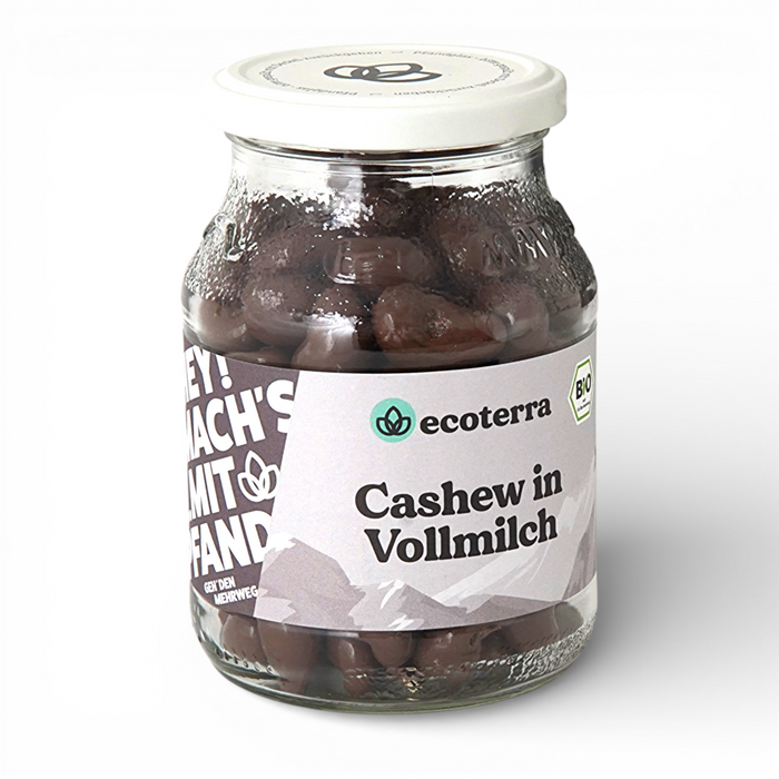 Bio Cashew in Vollmilchschokolade | Fair | 330 g | Inkl. 0,15€ Pfand