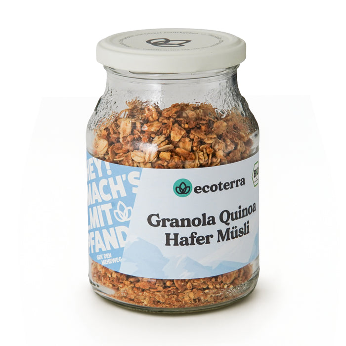 Bio Granola Quinoa Hafer Müsli glutenfrei | Fair | 200 g | inkl. 15ct Pfand