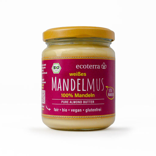 ecoterra Bio Mandelmus weiß | 100% Mandeln | vegan | glutenfrei | Fair | 250 g