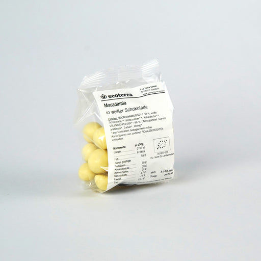 Bio Macadamia in weißer Schokolade | 100 g
