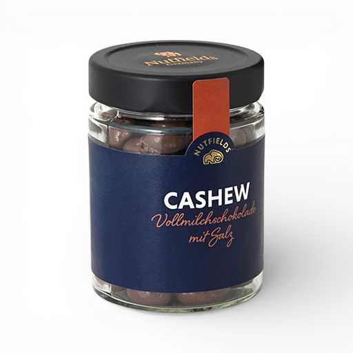 Nutfields Bio Cashewkerne in Vollmilchschokolade, fair gehandelt - 150 g