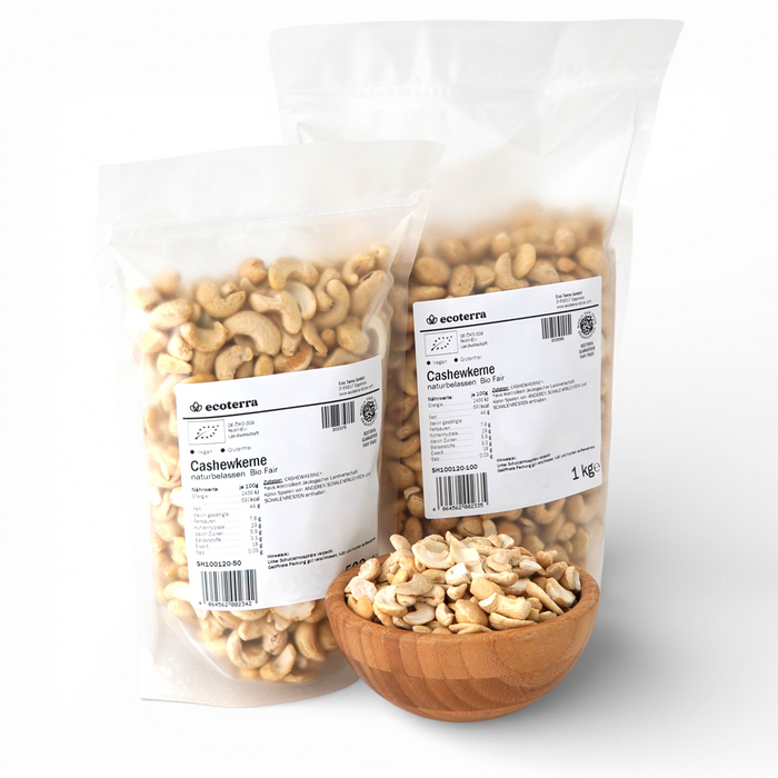 Bio Cashewkerne naturbelassen, fair gehandelt
