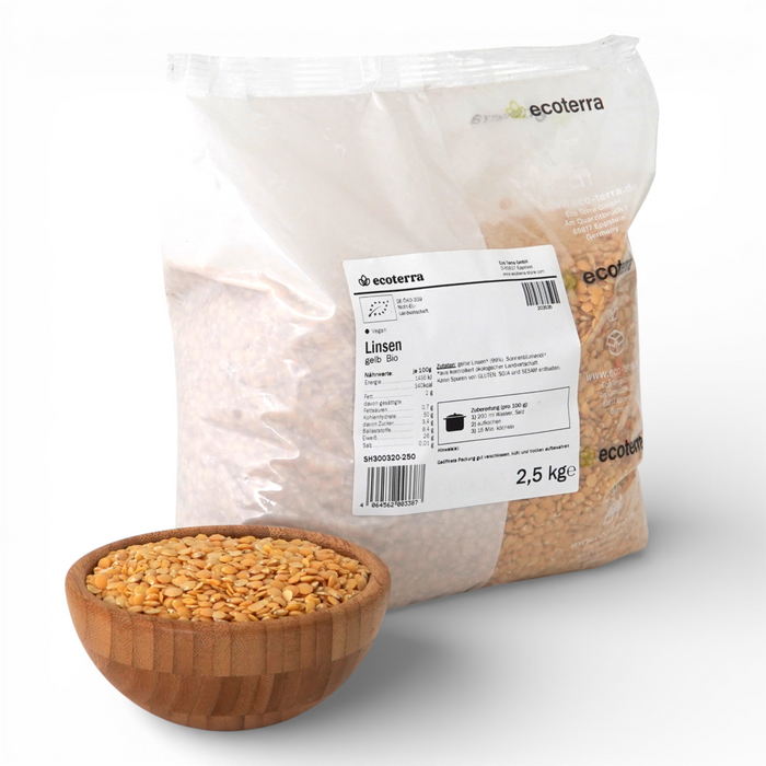 Bio Gelbe Linsen | 2,5 kg