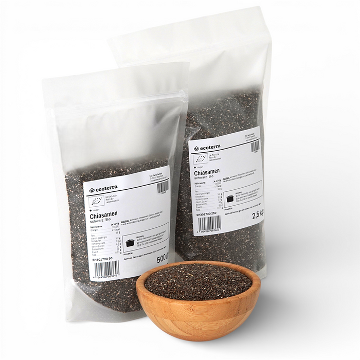 chiasamen aufbewahren Bio Chiasamen schwarz— ecoterra Store