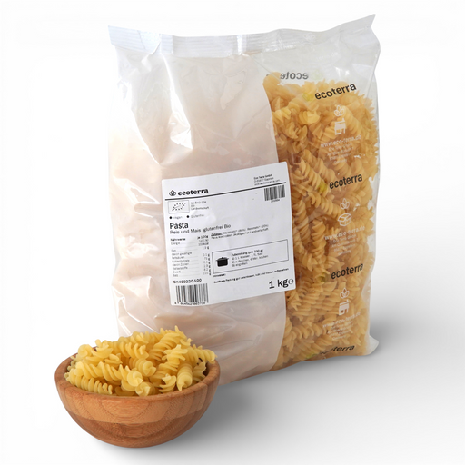 Bio glutenfreie Pasta Fusilli, aus Reis & Mais - 1 kg