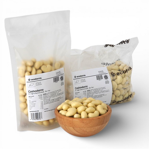 Bio Cashewkerne in Joghurtschokolade, fair gehandelt