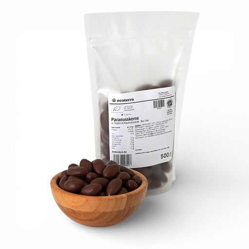 Bio Paranüsse in Vollmilchschokolade, fair gehandelt