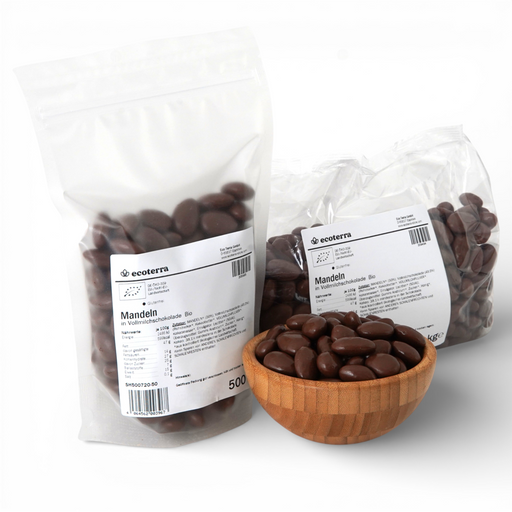 Bio Mandeln in Vollmilchschokolade