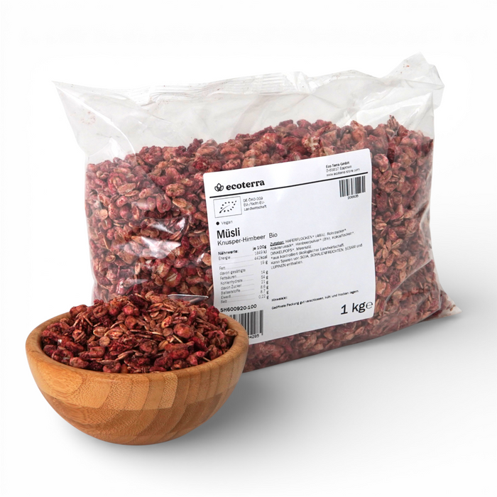 Bio Knusper Himbeer-Müsli, vegan