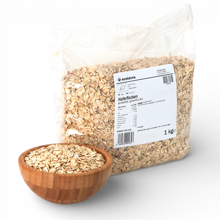 Bio Großblatt Haferflocken, glutenfrei - 1 kg