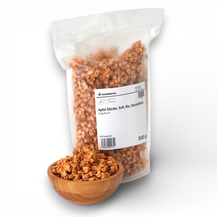 Bio Apfelstücke soft, ohne Schale - 500 g