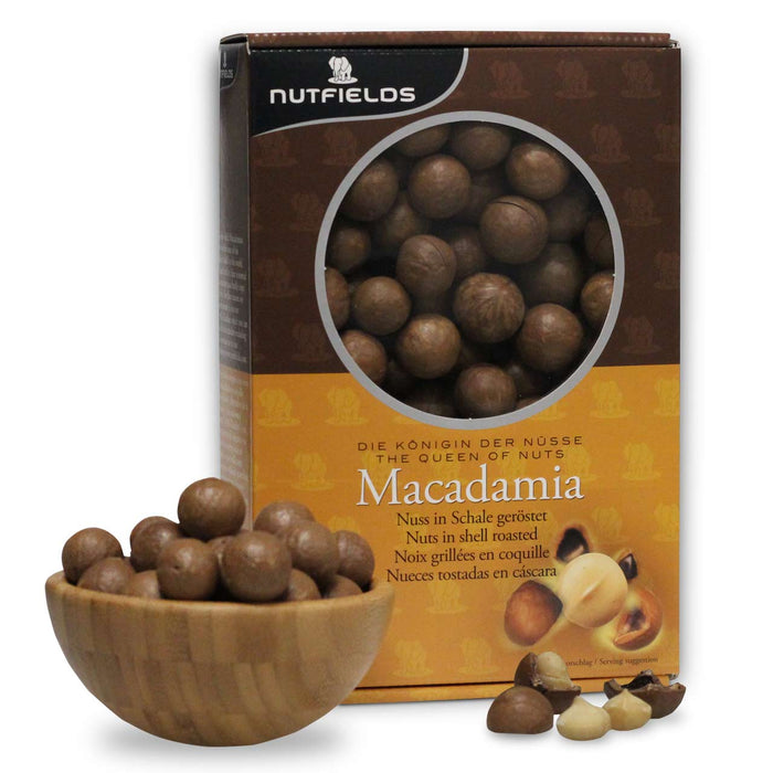 Nutfields - Macadamia-Nüsse in Schale geröstet| 1kg Nachfüllpack
