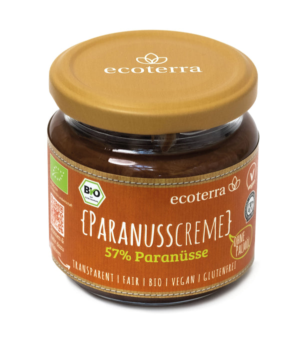 ecoterra Bio Paranuss Creme | 57% Paranüsse | vegan | glutenfrei | Fair | 180 g