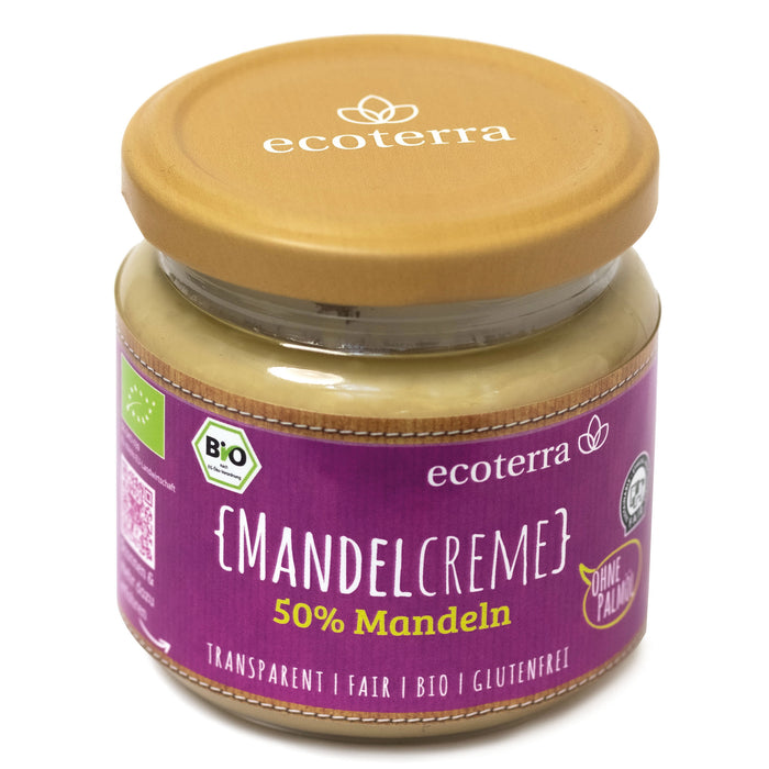 ecoterra Bio Mandel Creme | 50% Mandeln | glutenfrei | Fair | 180 g